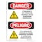 Signmission OSHA, Machine Not Operating Supervisor Bilingual, 10in X 7in Rigid Plastic, 7" W, 10" H, Spanish OS-DS-P-710-VS-1372 - alternate 1